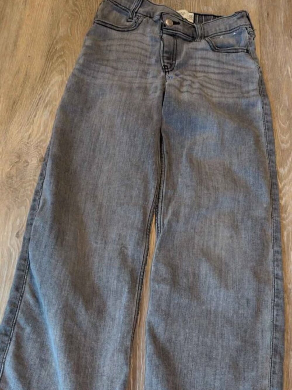 Abercrombie Kids High-Rise Wide Leg Jeans 7/8 Long girls